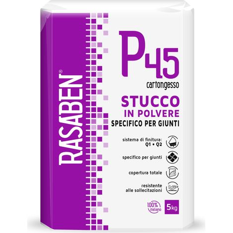 Rasaben STUCCO IN POLVERE PER CARTONGESSO P45 RAPIDO kg.5 4.00 pz