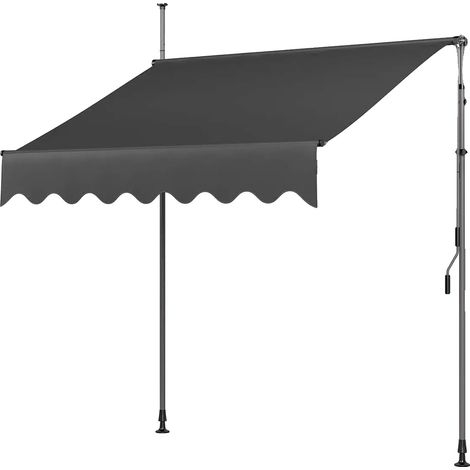 Balkonmarkise, höhenverstellbar 200-300 cm, UV-beständiges Gewebe (1/2)