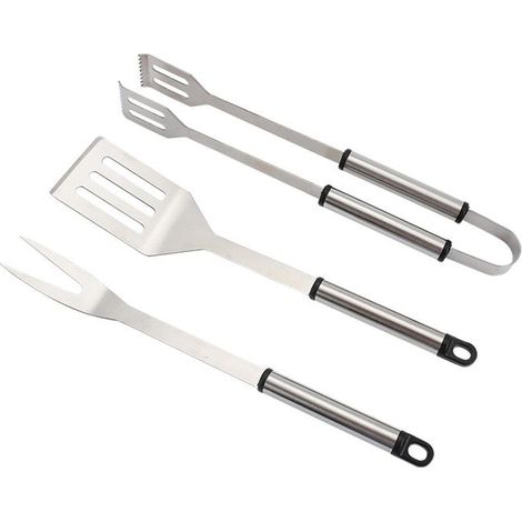 Set d'accessoires barbecue - Master Grill&Party - MG115 - Acier inoxydable - 3 ustensiles - 36 cm