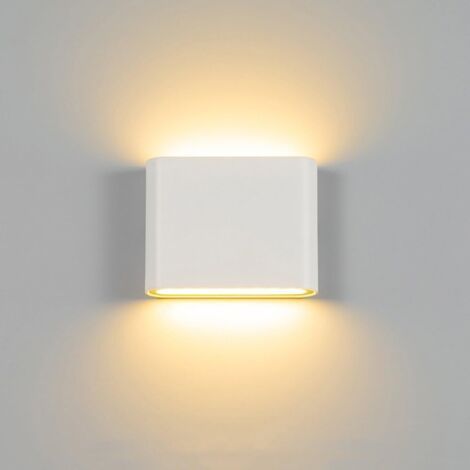 Wasserdichte, weiße LED-Wandleuchte – ideal für Schlafzimmer, Wohnzimmer, Treppenhäuser, Flure usw. – 1 Stück, 11,5 cm, warmweißes Licht (1/3)
