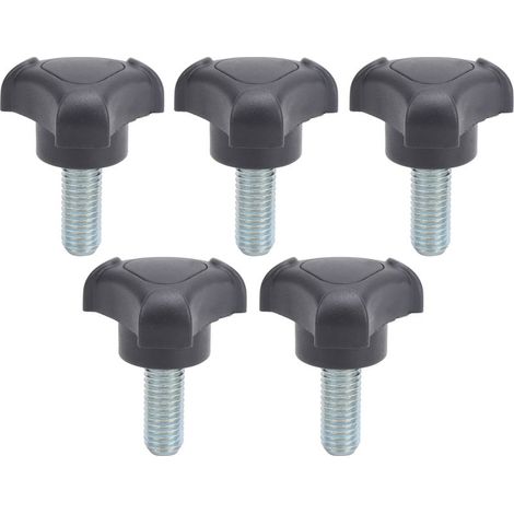 Vis de serrage avec manette triangulaire plastique ABS M10 25mm - Lot de 5 pièces (1/5)