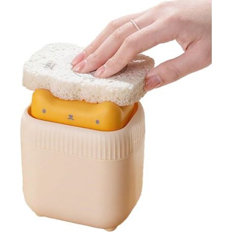 Distributeur de savon à vaisselle pour évier de cuisine, distributeur de savon à main pour salle de bain (en forme de chat) (1/5)