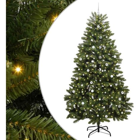 vidaXL Artificial Christmas Tree 300 cm 300 LEDs Warm White Green