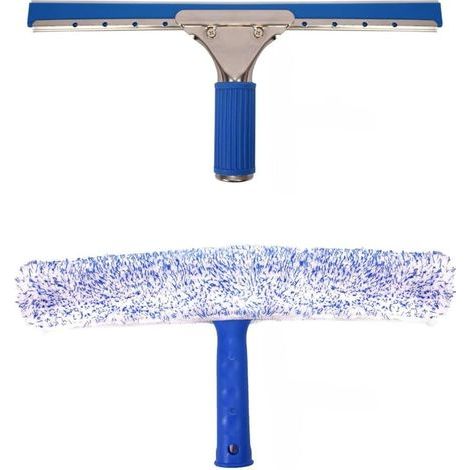 Kit de nettoyage de vitres 2-en-1 avec raclette et microfibre (1/5)