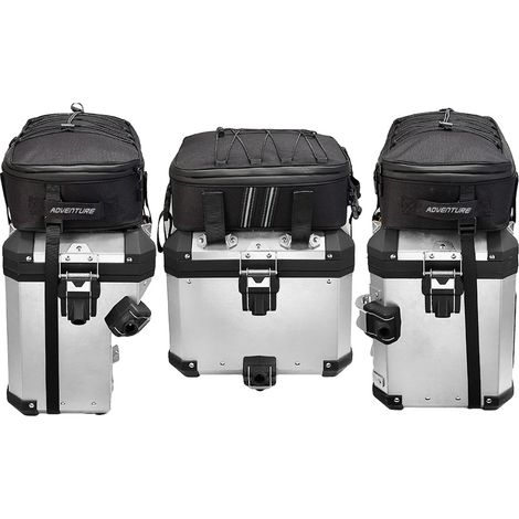Bagages de moto, rangement extensible, design étanche, 3 sacs généraux (1/2)
