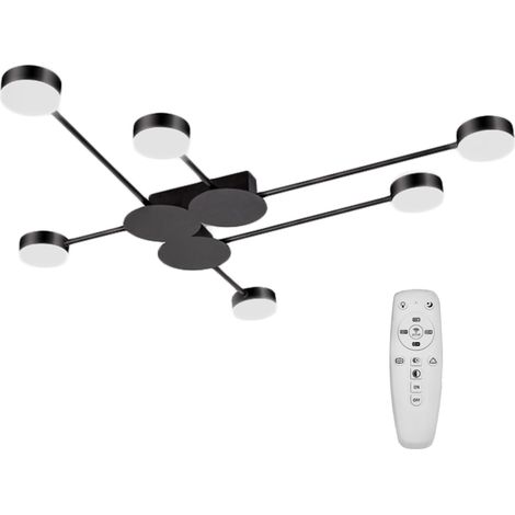 PLAFONIERA APP521-6C MODERNO 6-BRACCIO NERO LED 6-PUNTI LUCE 98,5X89CM