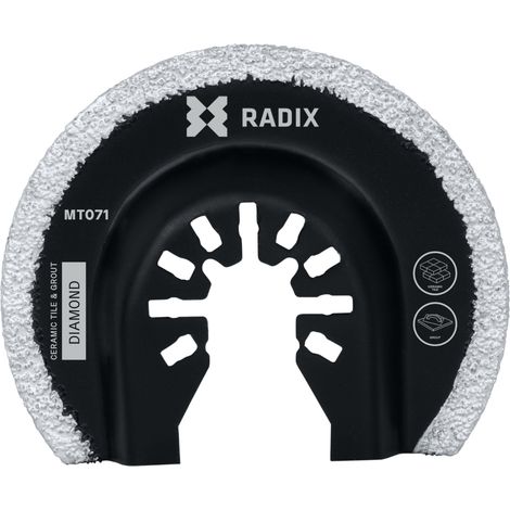 Lame multitool - Radix - Diamant - Ø64 mm - 40-50 grit (1/3)