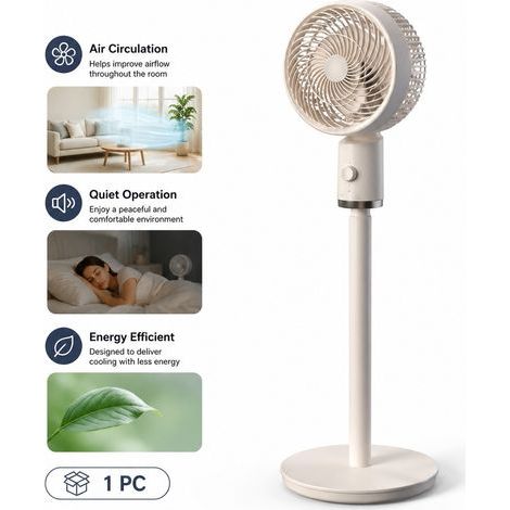 Sprachgesteuerter intelligenter Luftumwälzer 47 x 26 x 33 cm – Leiser Standventilator (1/5)