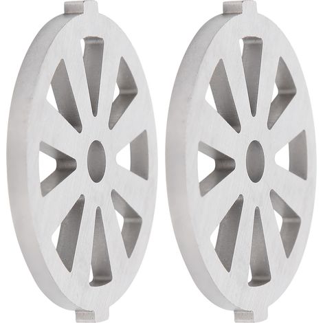 2 pièces Lame pour Hachoir à Viande en Acier Inoxydable 304, Grille de Broyage 7mm/0,3 pouces pour Hachoir Type 5/B (Plaque à 8 Trous) (1/5)