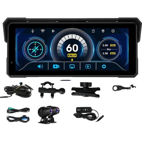 Sistema di navigazione GPS, design impermeabile, connettività wireless, DVR GPS 8.1, Nessuno-a (1/2)