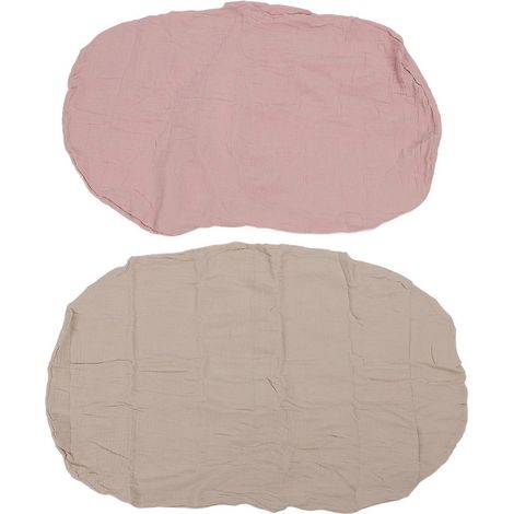 2er-Set Wickelauflagenbezüge für Babywickeltische, wiederverwendbare Kissen mit Reißverschluss, waschbar und weich (1/5)