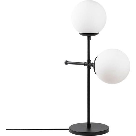 Lampe de table noire à deux lumières Modèle 8 (1/4)
