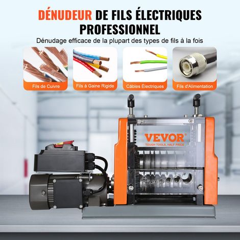 Machine à Dénuder Électrique 1,5-25 mm Dénudeur Câble Auto Motorisé 60 W Dénudeuse Pince à Dénuder Dépouillement Fil Repère Profond… (1/5)