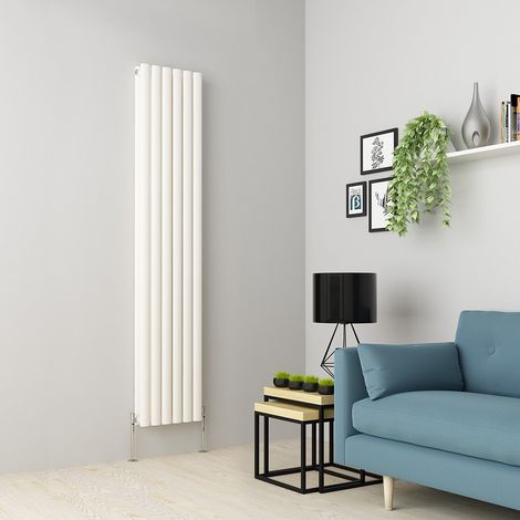Warmehaus Oval Panel Radiator White Vertical Double 1800x354mm (1/5)