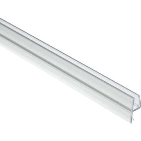 Le Sanitaire – Joint de porte de douche avec lèvre hydrofuge – Installation sans perçage – Pour verre 6 à 8 mm – Prétraité anti-moisissure