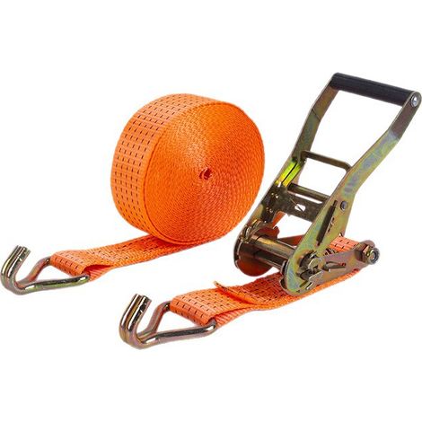 Sangle arrimage à cliquet crochets 50mmx10m 2500/5000kgs