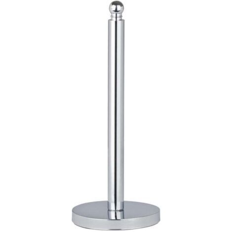 QORVA-Rangement papier toilette Viterbo, Stockeur papier toilette, 3 rouleaux, acier inox, Ø 14x35 cm, brillant (1/4)