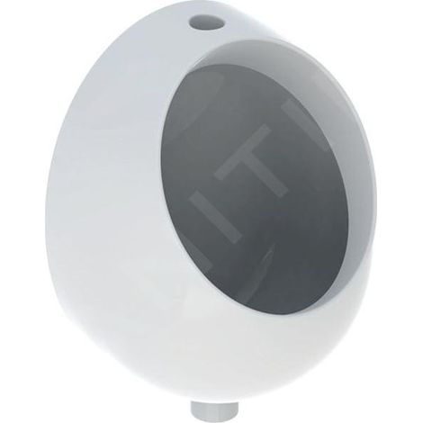 Geberit – Urinoir céramique blanc compact 325x450x350 mm – Vidage par le bas – Chasse d'eau 0,5 litre – Installation facile avec kit inclus