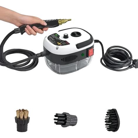 Nettoyeur à vapeur, Performance haute température, Applications de nettoyage polyvalentes, 220 V, Blanc de base, UE (1/2)