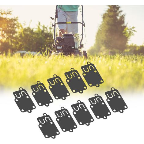 10-teilige Vergasermembrandichtung für Briggs & Stratton Modelle 270026 und 272538 – Schwarz, Gummi, 57 x 32 mm