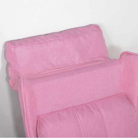 Sedia poltrona per bambini rosa con poggiapiedi e schienale regolabili MODENUIT (1/5)