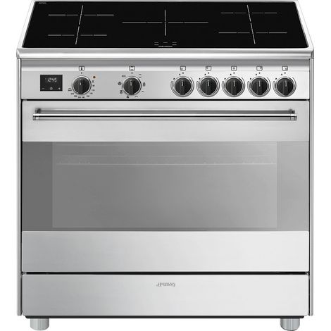 Cucina Smeg Concert BG91IX2 Freestanding Piano Cottura a Induzione 5 Fornelli Forno Termoventilato Classe A Acciaio Inossidabile (1/6)