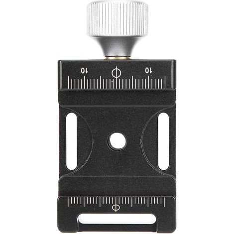 Pince de Plaque à Dégagement Rapide, Adaptateur de Plaque à Dégagement Rapide en Alliage D'aluminium Rainure Antidérapante avec Trou de Vis 1/4 Po pour Tête de Trépied (1/5)