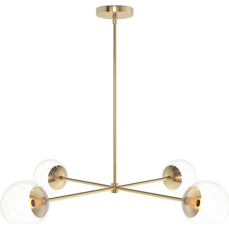 Deckenlampe in Gold - Design-Pendelleuchte - 4 Arme - Luba Gold