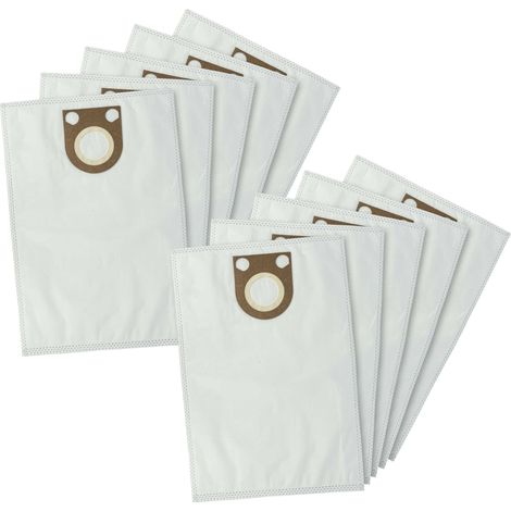 vhbw 10x sacchetto compatibile con Bosch GAS 15 HP, GAS 15 PS, GAS 1200 L Professional, GAS 15, GAS 15 L aspirapolvere - 44cm x 32cm Bianco