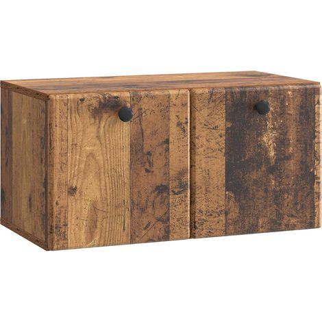 Mueble de TV de pared 59,5 x 31 x 30 cm Madera envejecida