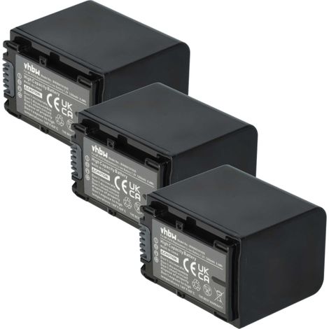 vhbw 3x Akku Ersatz für Sony NP-FV90 für Videokamera Camcorder (1300 mAh, 7,2 V, Li-Ion) + Infochip (1/5)