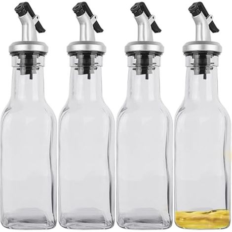 Lot de 4 flacons distributeurs d'huile et de vinaigre – 150 flacons en verre pour vinaigre et huile (1/5)