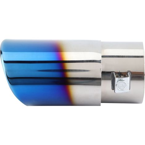 Universelles, verchromtes, blaues Edelstahl-Auspuffendrohr für Autos (1/5)