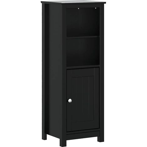 Maison Exclusive - Mobile da Bagno BERG Nero 40x34x110 cm Legno Massello di Pino (1/5)