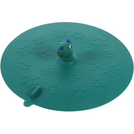 Couvercle de Bonde de Toilettes en Silicone Vert Dinosaure Protection Anti-Odeurs et Anti-Insectes Couvercle de Siphon de Sol Étanche et Réutilisable pour Salle de Bain Cuisine (1/5)