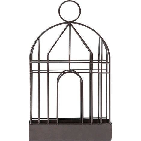 Schwarzer Mückenspulenhalter, Retro-Eisen-Mückenschutz-Räucherstäbchenhalter, Mücken-Räuchergefäß, Anti-Mücken-Spiralmetallhalter mit Griff – Vogelkäfig-Design (1/5)