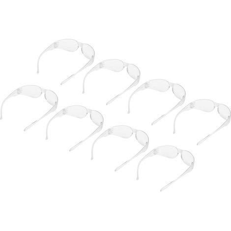 8-teilige Schutzbrille, stoß- und staubfest, zum Augenschutz bei Bau-, Zimmerer- und Reitarbeiten. (1/5)