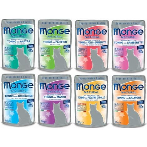 Monge Cat Natural Superpremium Kitten Tonno e Fegatini di Pollo - Monge Cat Natural Superpremium Kitten Tonno e Fegatini di Pollo - Bustina Da 85 Gr (1/3)