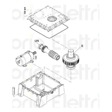 beninca pièce détachée arbre sorte assemblé pour du.350n 9686379 (1/3)