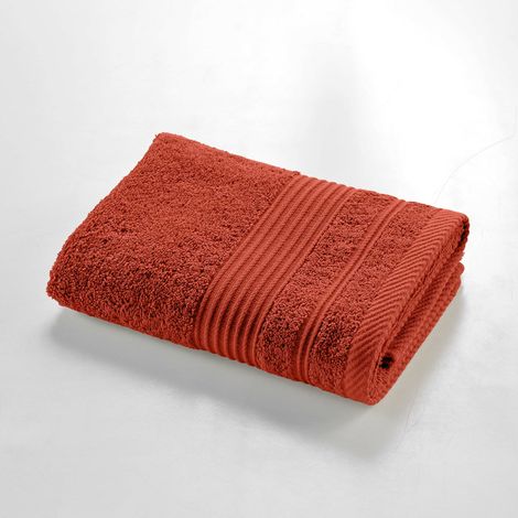 Serviette de Toilette unie 50x90 cm - Collection Tendresse - Éponge 500 g/m² - 50x90cm - Terre cuite