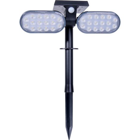 Naeve PACO Piquet solaire d'extérieur noir PIR + capteur crépusculaire 6 500 K IP65 (1/5)