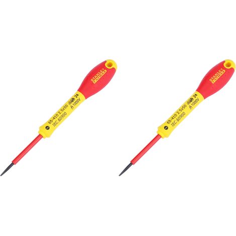 Tournevis Isolé Fendu 2,5 X 50 Mm - Lame En Acier - Sablage De L'Empreinte - Poignée Soft Grip - Liaison Quasi Incassable - Anticorrosion (1/5)
