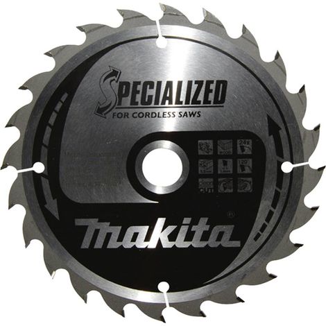 Makita – Lame de scie circulaire 165mm – B32904 – Carbure de tungstène – 24 dents pour bois dur – Épaisseur 1mm – Ø alésage 20mm (1/2)