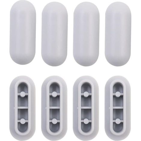Kit universal de 4 piezas para topes de asiento de inodoro, repuesto de topes de asiento de inodoro de plástico (1/5)