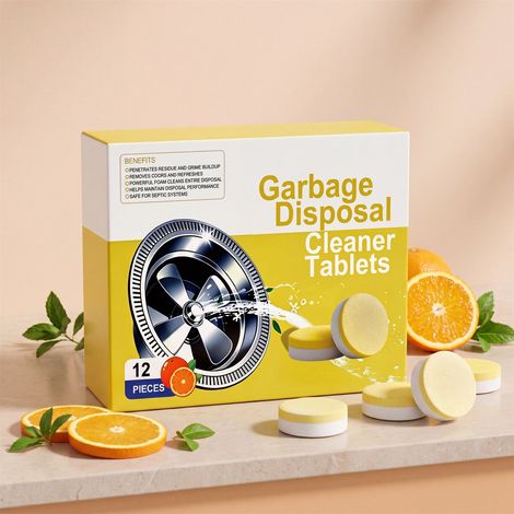 Garbage Disposal Cleaning Sheets - Daily Household Kitchen Sink Cleaning, Deodorizing, and Stain Removal Sheets - 12 pieces (1/5)