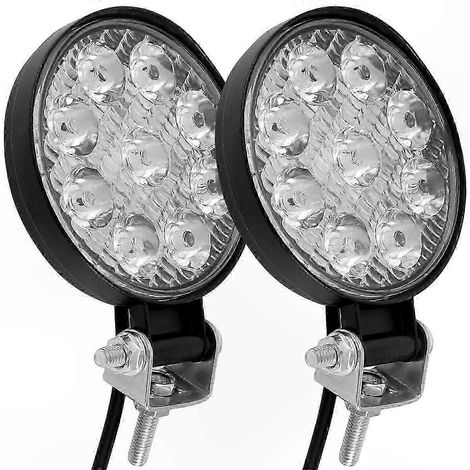 2er-Pack runde LED-Arbeitsscheinwerfer, 480 W, 6000 K, 5000 lm, IP68 wasserdicht, für Geländewagen, SUV, LKW, Transporter und Offroad-Fahrzeuge (1/5)