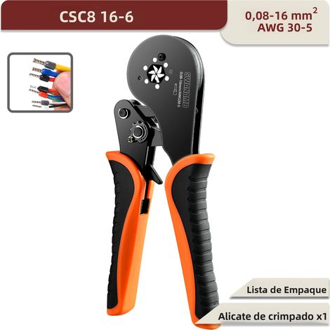 Kit de sertissage de cosses tubulaires pour outils électriques en acier au carbone, tailles 0,08-16 mm²/0,25-10 mm² (1/5)