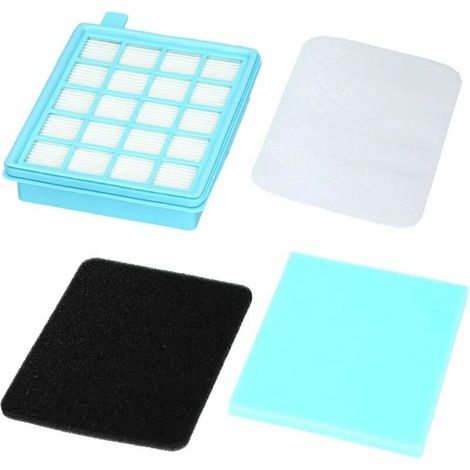 Filtre Pour Aspirateur - Compatible Philips Power Pro Active Compact - Filtre À Feuille EPA - Écran Filtrant + 3 Éponges - Lot De 4 (1/5)