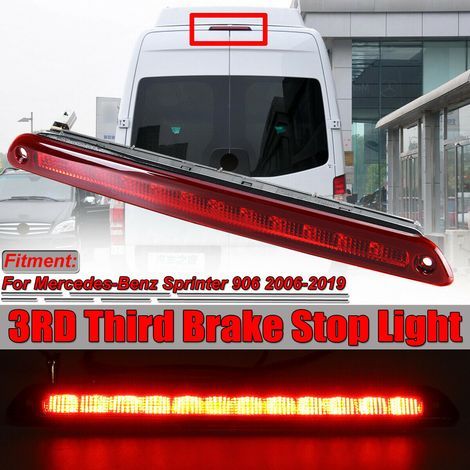 Tercera luz de freno, frenos de alta intensidad, tercera luz de freno trasera LED compatible con Benz Sprinter 06-19 A9068200456 (1/5)