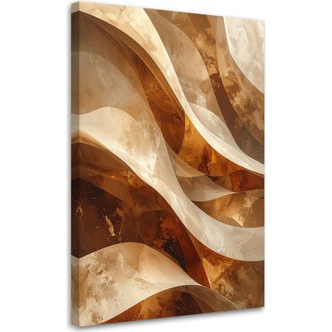 Stampe su Tela, Onde astratte forme beige, 70x100 (1/5)